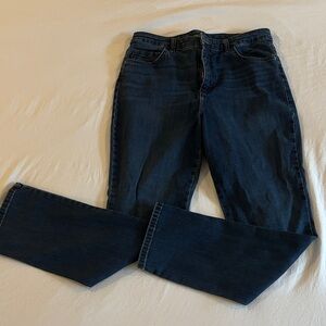 Lee Dark Blue Women's Straight Leg High Rise Jeans